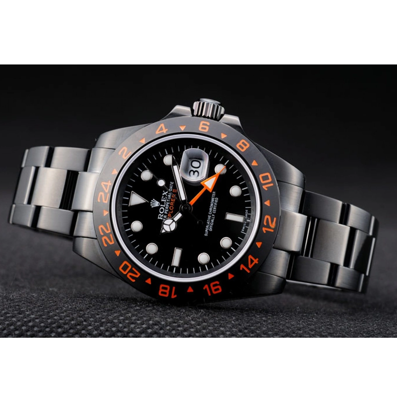 Aaa replica watch Rolex Watch Dial Black Explorer Black Bezel Ceramic 0706